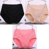 Slip en coton et dentelle pour femmes, grande taille, 5XL 6XL, culotte Sexy et confortable pour dames matures, sous-vêtements doux et respirants 6