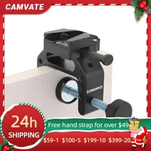 

CAMVATE Generic C Clamp With 1/4" Female Threads & Universal V-Lock Mount Quick Release Adapter For DSLR Camera Battery Mounting