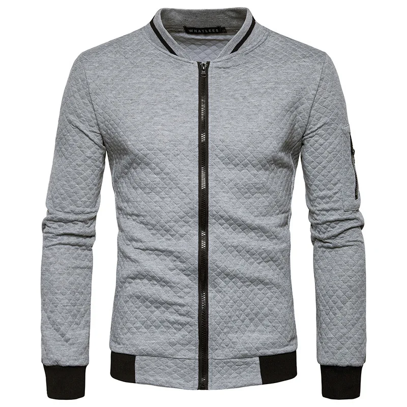 

2023 Brand New Men's Sweatshirts Diamond Lattice Color Men Sweatshirts Zipper Collar Coat Man Sweatshirt For Male Jackets YGYKE