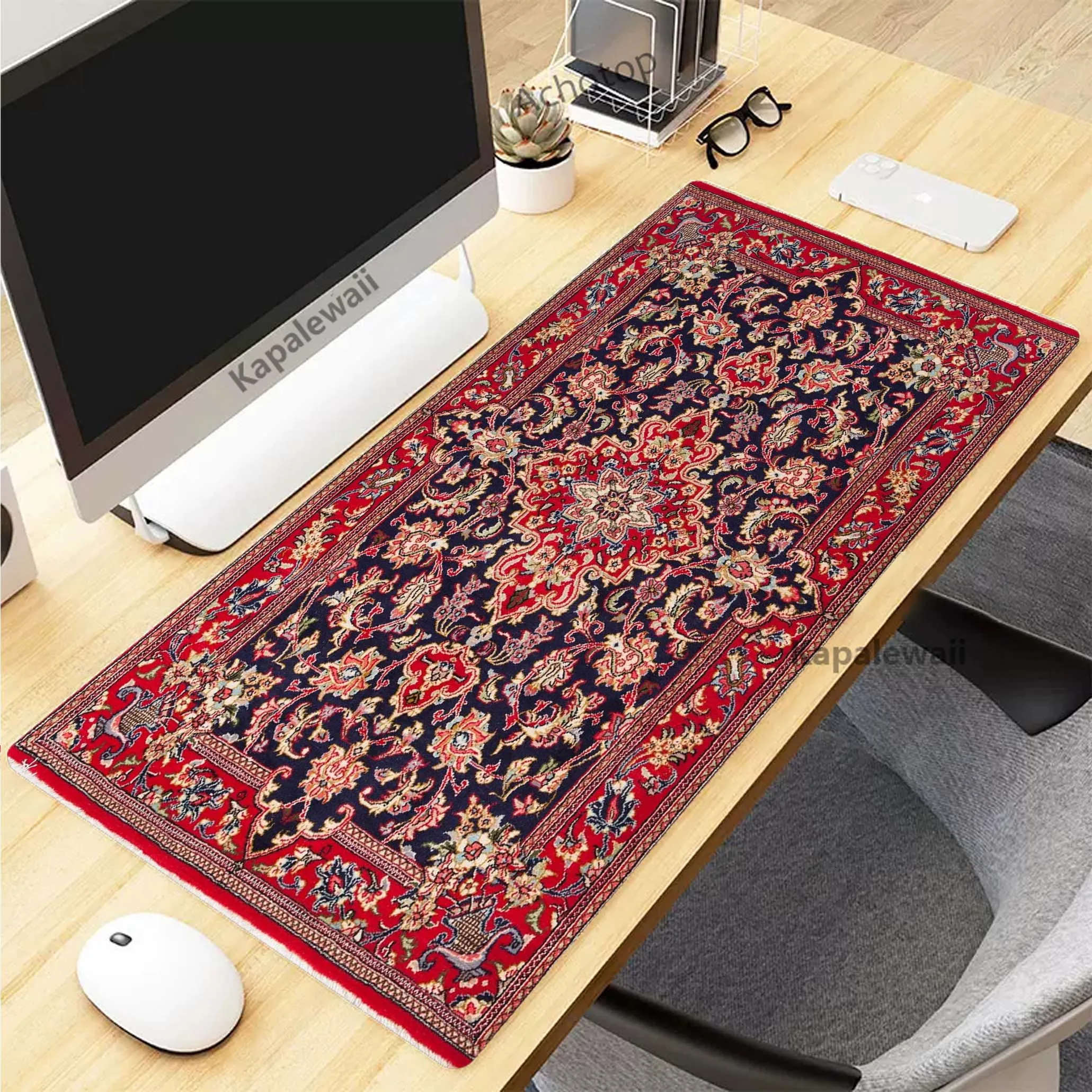 Persian Carpet-Inspired Retro Gaming Mouse Pad & Desk Mat