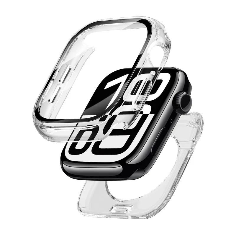 All-in-One Waterproof Apple Watch Protective Case with Tempered Glass Screen Shield