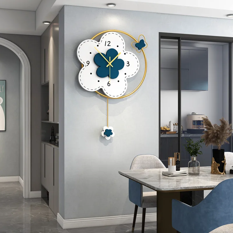 

Wall decor 2022 new restaurant decoration wall clock atmosphere clock living room online celebrity creative modern minimalist