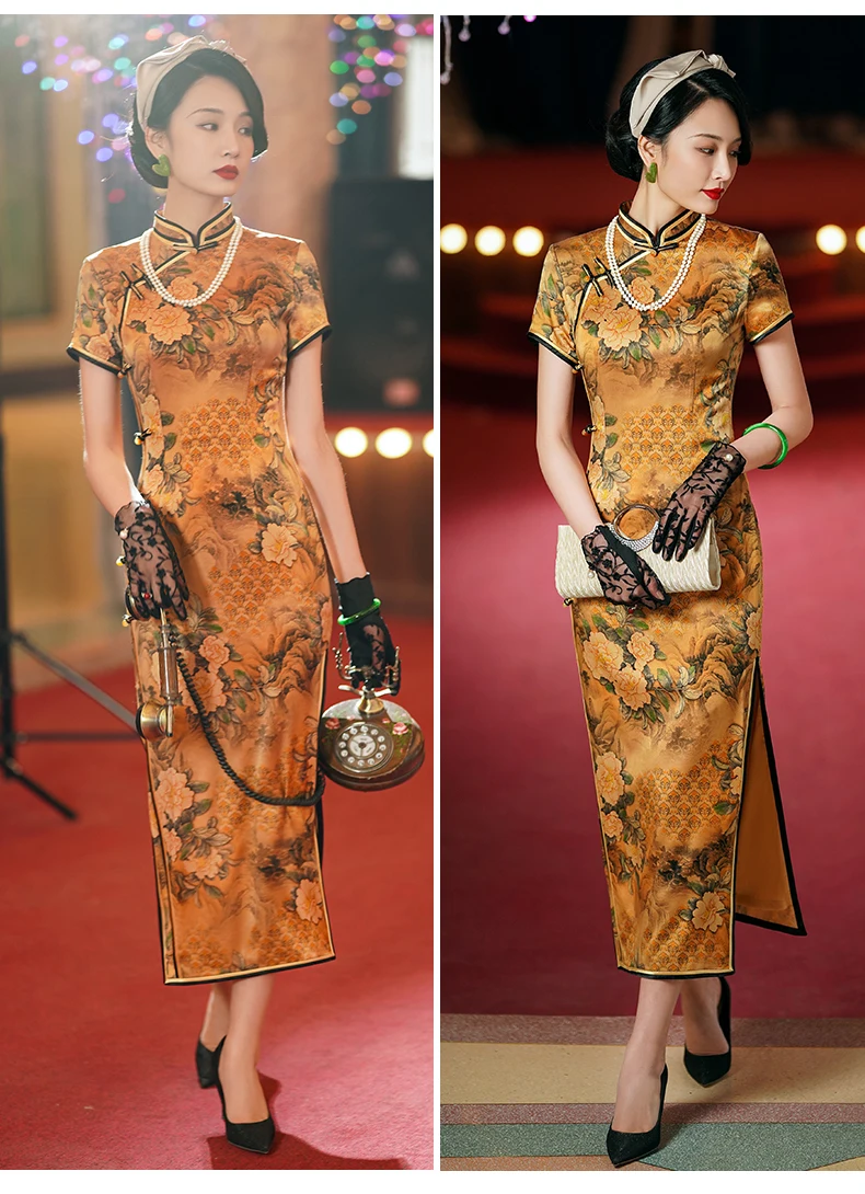 

Восточное шелковое платье ханьфу, Ципао, вечерние платья для косплея и представлений, традиционное китайское свадебное платье, юбка