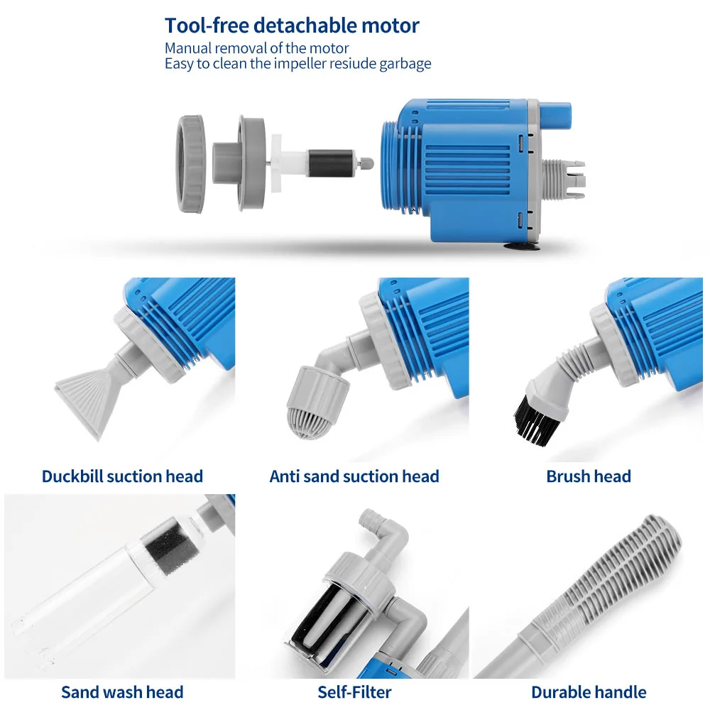 Aquarium Water Change Pump Fish Tank Electric Water Changer Sand Washing Water Pumping Fish Feces Cleaning For Aquarium