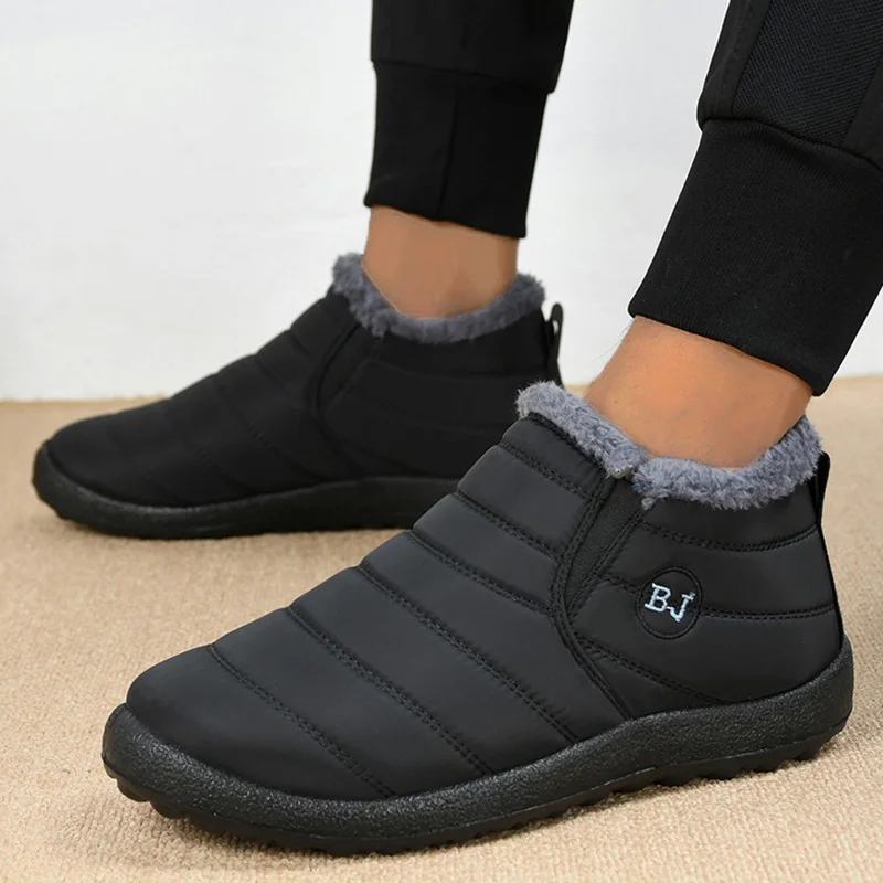 2017 Fashion Winter Boots Women Warm Shoes Lace Up Flat Heel Ankle Snow Boot Fleece Lined