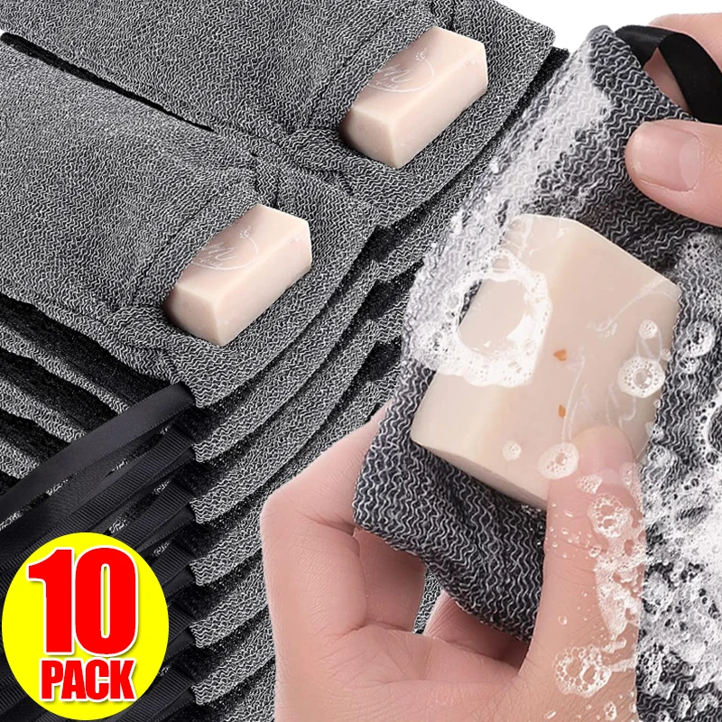 

1/10PCS Facial Cleanser Soap Mesh Bags Nylon Foaming Mesh Pouch Soap Foaming Mesh Bag with Drawstring Bathroon Cleaning Supplies