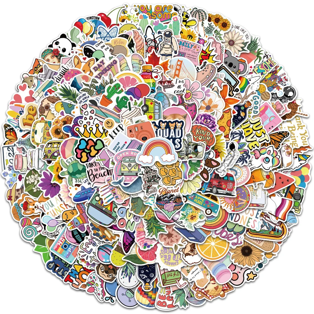 10 30 50 100pcs cute art gothic funny stickers cartoon decal scrapbook laptop luggage phone guitar kawaii sticker for girl kid 10/30/50/100pcs Cartoon Cute Girl Vsco Stickers Aesthetic Decal Decoration Scrapbook Laptop Luggage Kawaii Waterproof Sticker