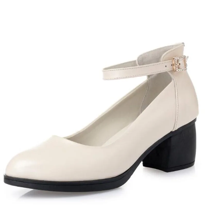 

Top Cowhide Black Shoes Women High Heeled Shoes 2022 Soft Sole Non-slip Comfort Spring Autumn Shoes Women Leather Shoes