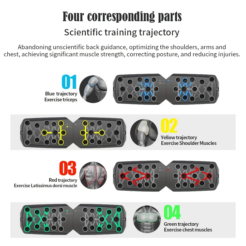Portable Multifunctional Push-up Board Strengthen Chest & Abs Durable Design Versatile Workout Equipment Home Gym Body Tonin folding push up board push up board