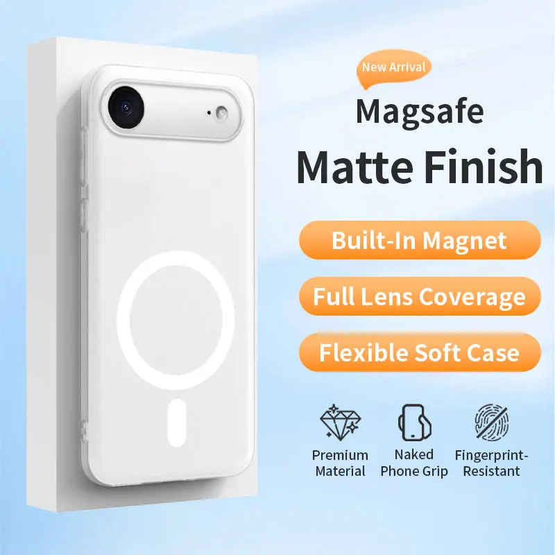 Enhanced Product Title: Premium Clear Matte TPU Silicone Magnetic Case