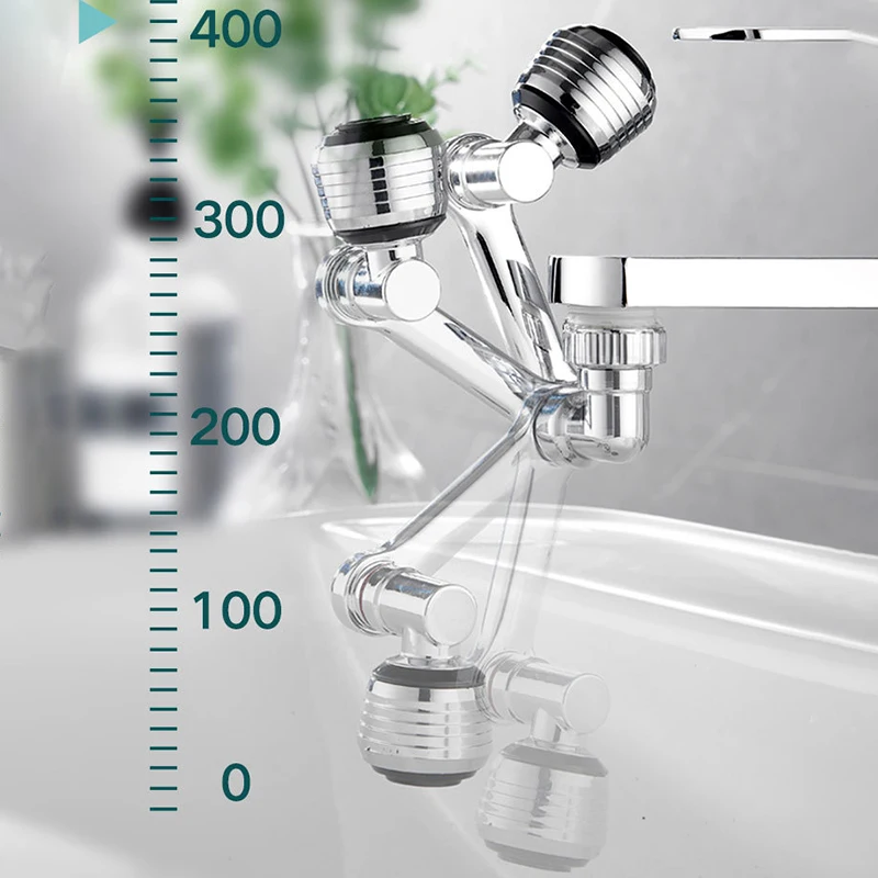 Rallonge De Robinet Rotative à 1080° - Adaptateur Anti-éclaboussures - Cuisine Argenté Plastique