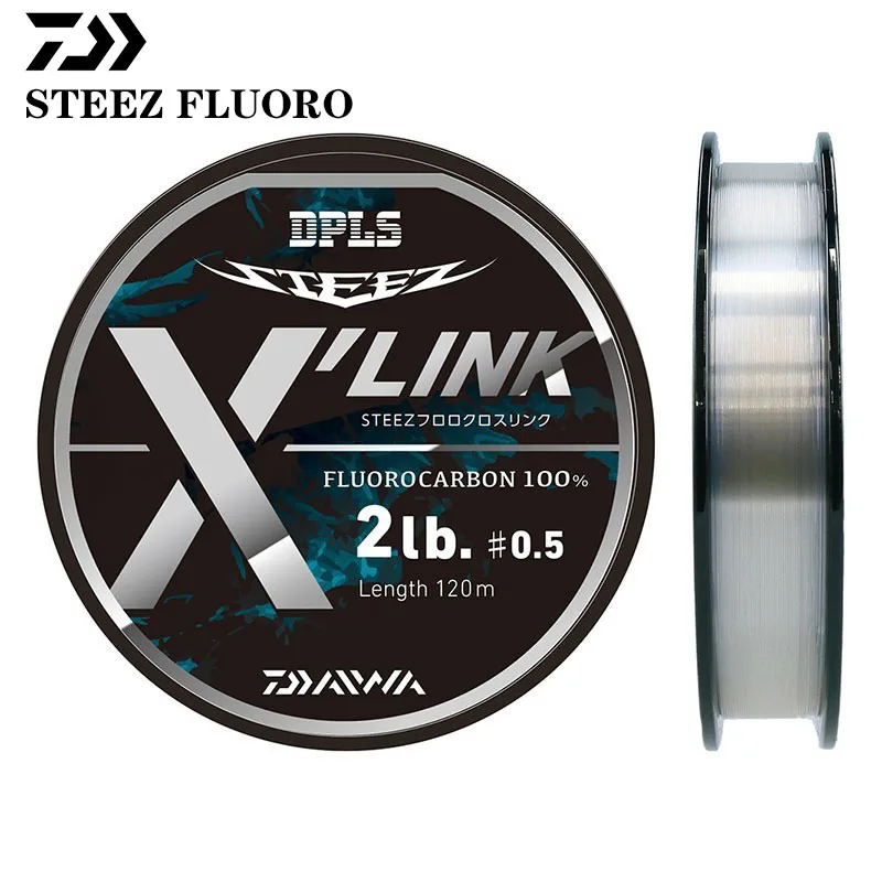 

Dawa STEEZ FLUORO X LINK Natural Color High Sensitivity Road Subline Main Line 120m Fish Line Rocky Fishing Carbon Line