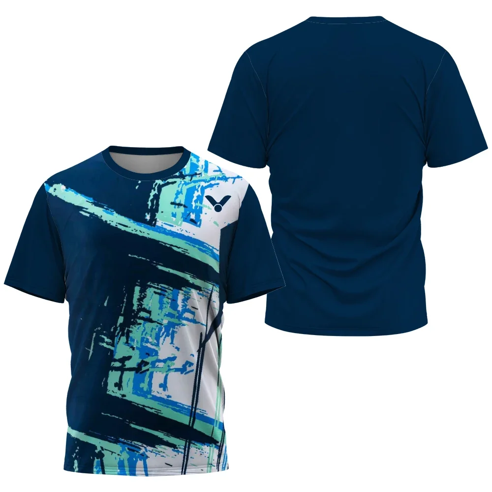 Short Sleeve T Shirt Badminton Uniforms 2025 Breathable Badminton Tennis T-shirt Men's Fashion Sportswear Top Men's Fitness Short Sleeve Outdoor Sportswear Soft and Com