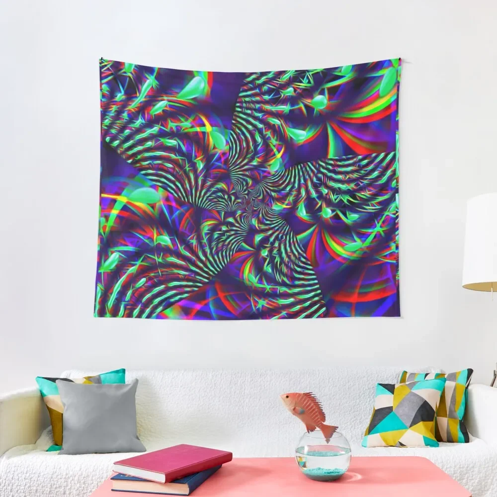 

Slime Burst Fractal Tapestry Room Aesthetic Funny Room Decoration Korean Style Tapestry