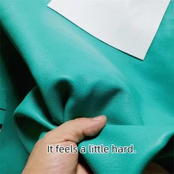 Premium Navy Blue Sheepskin Leather - Genuine First Layer Fabric for Handmade DIY Projects (Blue - green)