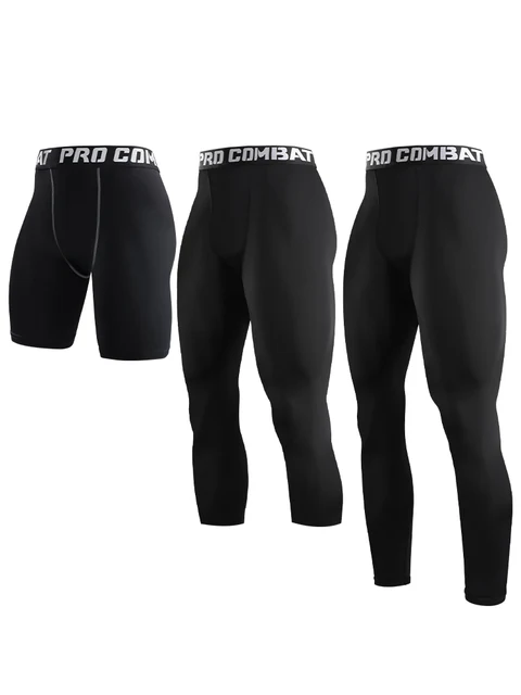 Pantalons de Compression pour hommes, collants Cool et secs, couche de base de sport, collants de course, entraînement athlétique, Shorts actifs 1