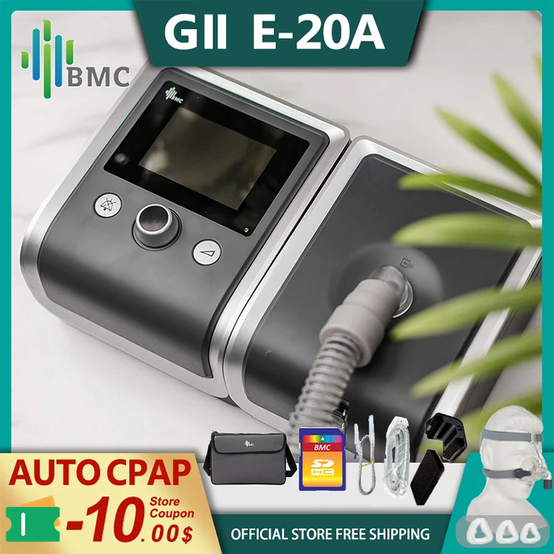 Bmc E20a Cpap Automatique Avec Masque Nasal Ou Masque Facial Complet Et Sac De Voyage, Soins