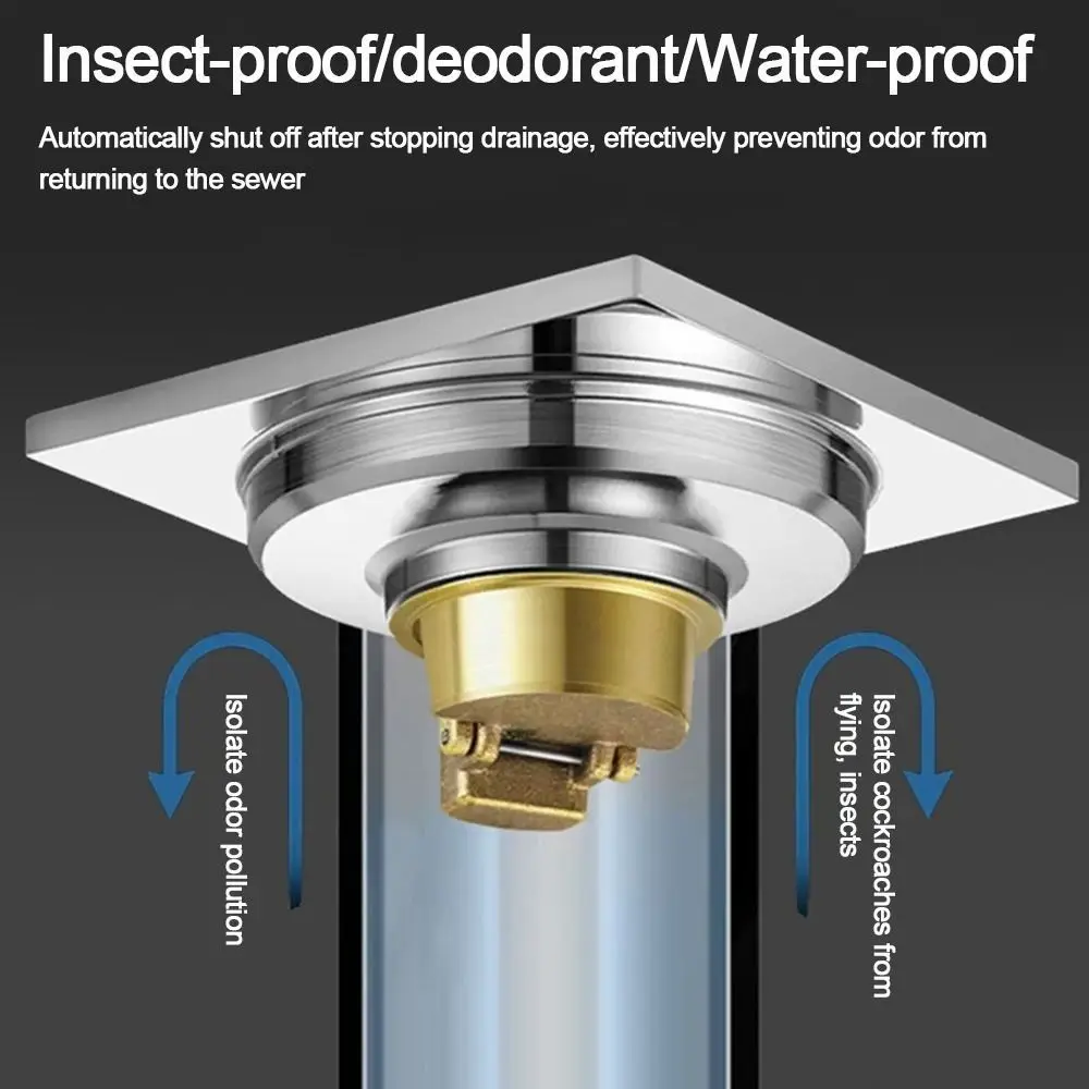Description Picture 6 of itemLarge Size Bathroom Toilet Sewer Floor Drain Core Shower Drain Stopper Insectproof Anti-odor Water Drain Filter Floor Strainer