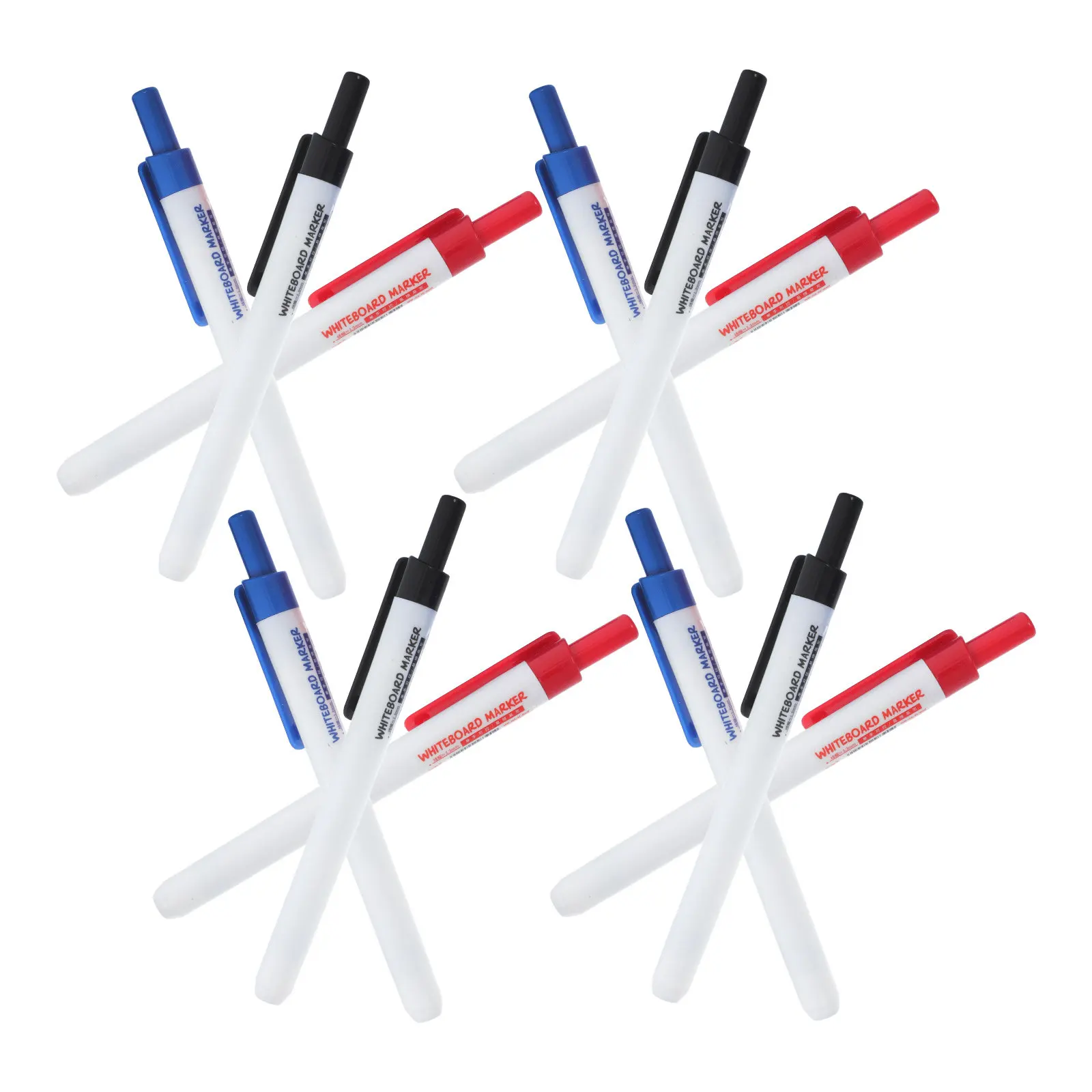 12Pcs 지울 수있는 화이트 보드 마커 펜 학교 사무실 가정용 건식 지우기 마커 유리 플라스틱 세라믹 칠판 대량 세트