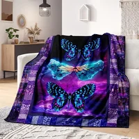 Microfiber Butterfly Blanket Super Soft Throw Blankets For Bed Bedspread Sofa Decorative Camping Picnic Winter Warm Blanket 1