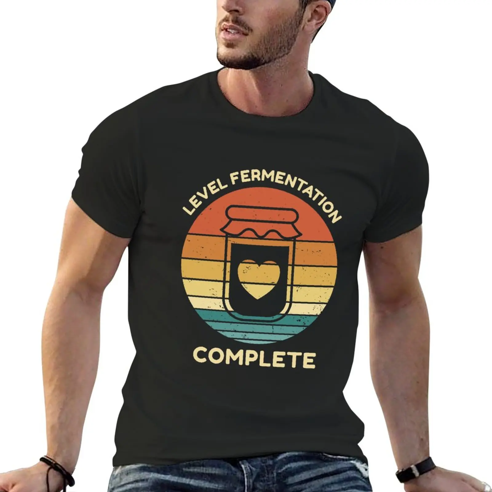 Kombucha Retro Sun Jar T-Shirt Anime Vestiti Manica Corta Tee Sweat Shirts Maglietta Da Uomo