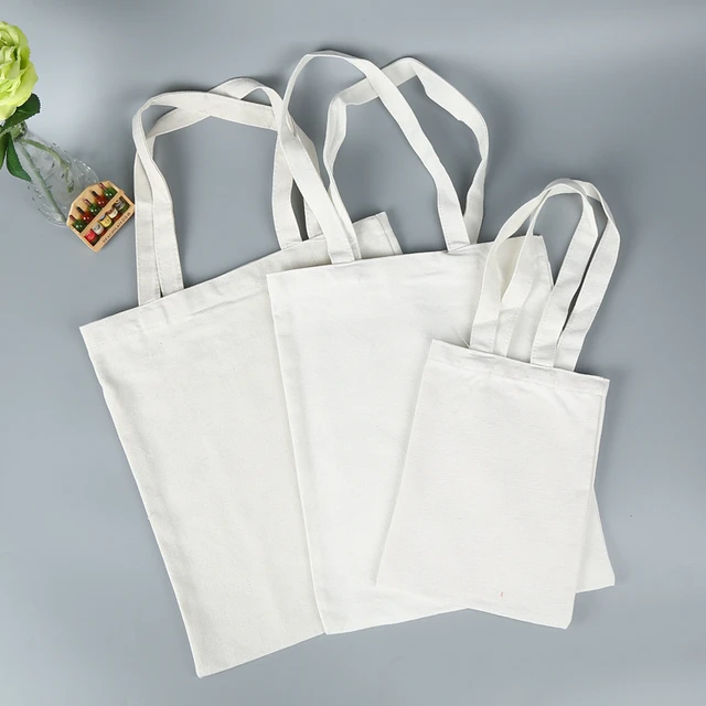 Creamy White Plain Shopping Shoulder Tote High Capacity DIY Environmental  Friendly Shopper Bags Cotton Canvas Bag Handbags Gifts - AliExpress