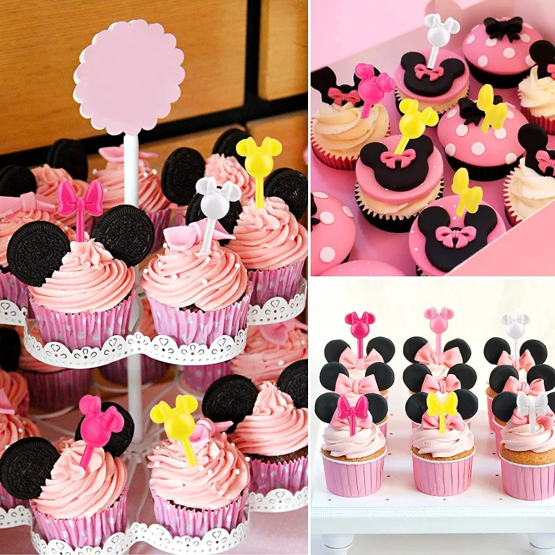 LJFEA Lot De 40 Fourchettes à Fruits, à Gâteau, à Bento, Mini, Motif De Dessin D'Animaux, Pour Enfants Et Adultes, Cure-Dents, Qualité Alimentaire, Accessoires Mignons