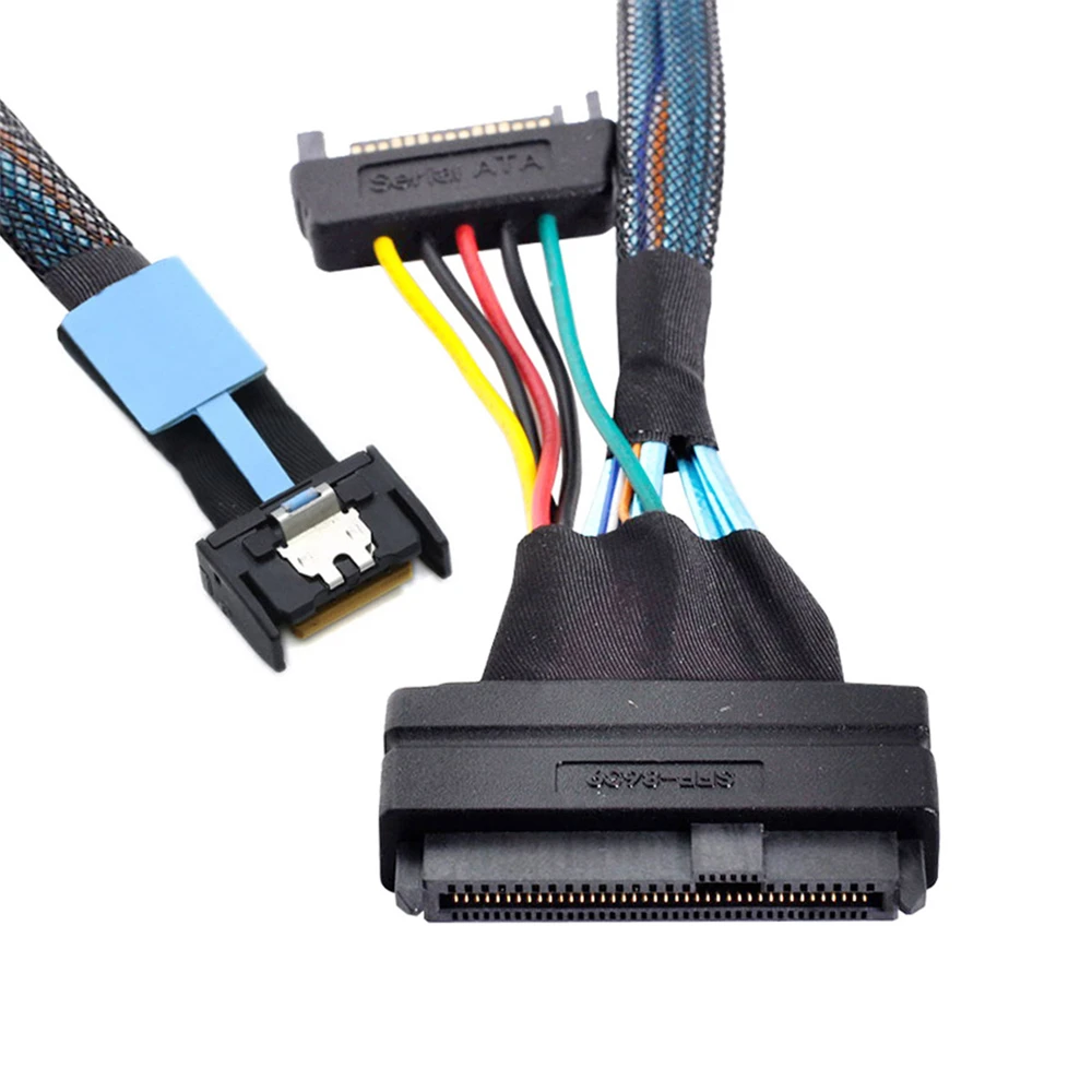 

Chenyang MCIO 4x Mini Cool Edge IO к U.2 SFF-8639 NVME PCIe PCI-Express кабель для материнской платы SSD