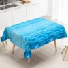 Ocean Theme Party Tablecloth Colorful Birthday Tablecloth Blue Sky Rose Gold Tablecloth Beach Pool Birthday Shower Supplies 6