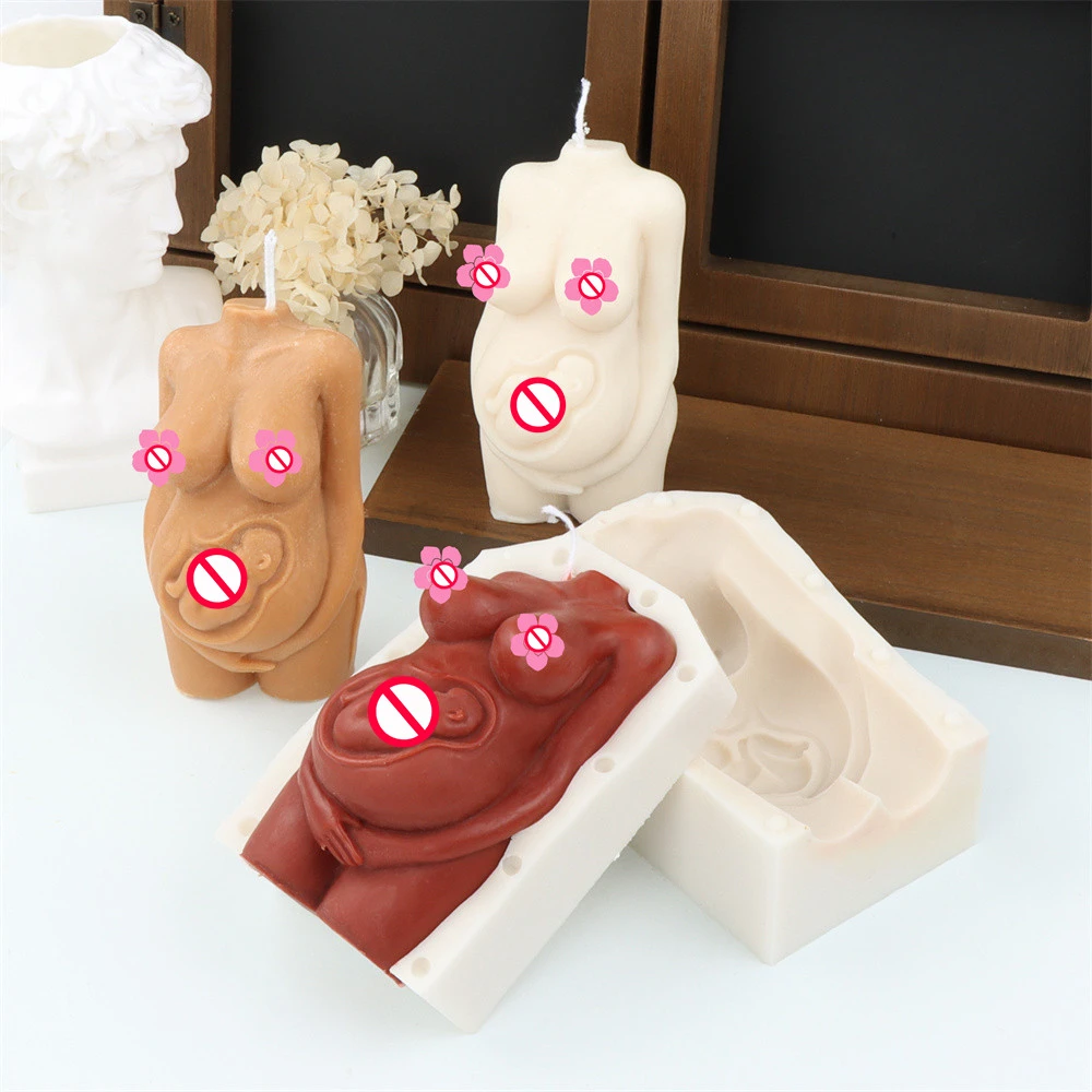 Memorial Pregnant Women Candle Mold Silicone Fetation Body Fragrance