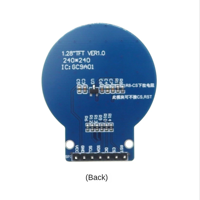 TFT LCD 디스플레이 모듈 부품, 원형 RGB IPS HD 240x240 해상도, GC9A01 드라이버, 4 와이어 SPI 인터페이스 어댑터 보드, 1.28 인치