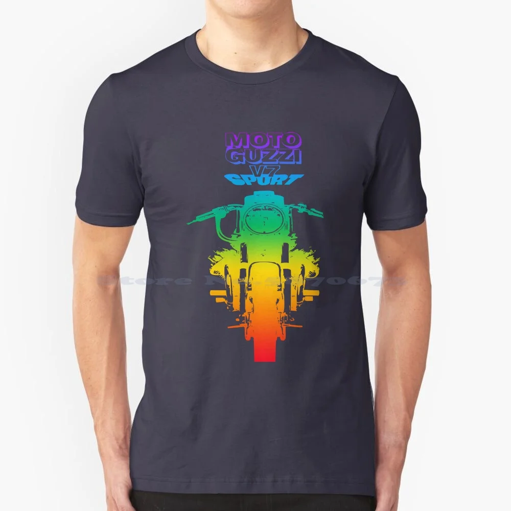 Moto Guzzi V7 T Shirt 100% Cotone Tee Sport Moto Guzzi Moto Guzzi In Vendita Moto Guzzi V85Tt Moto Guzzi V100