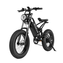 Bicicleta eléctrica de montaña de 48V y 750W para adultos, bici con neumático ancho de 20 pulgadas, pantalla a Color, freno de disco de aceite con guardabarros, todoterreno