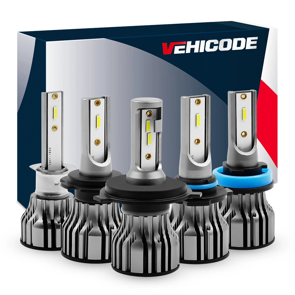 

2pcs H1 H4 H7 H11 LED Headlight Car Bulbs 12V White HB3 9005 HB4 9006 HIR2 9012 H8 H9 H11B HB1 HB5 9007 H13 Auto Lamps Fog Light