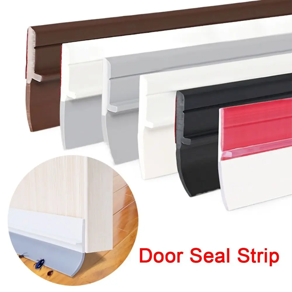 New PVC Door Seal Strip Anti Collision Flexible Weatherstrip Soundproof Self Adhesive Door Draft Stopper Door