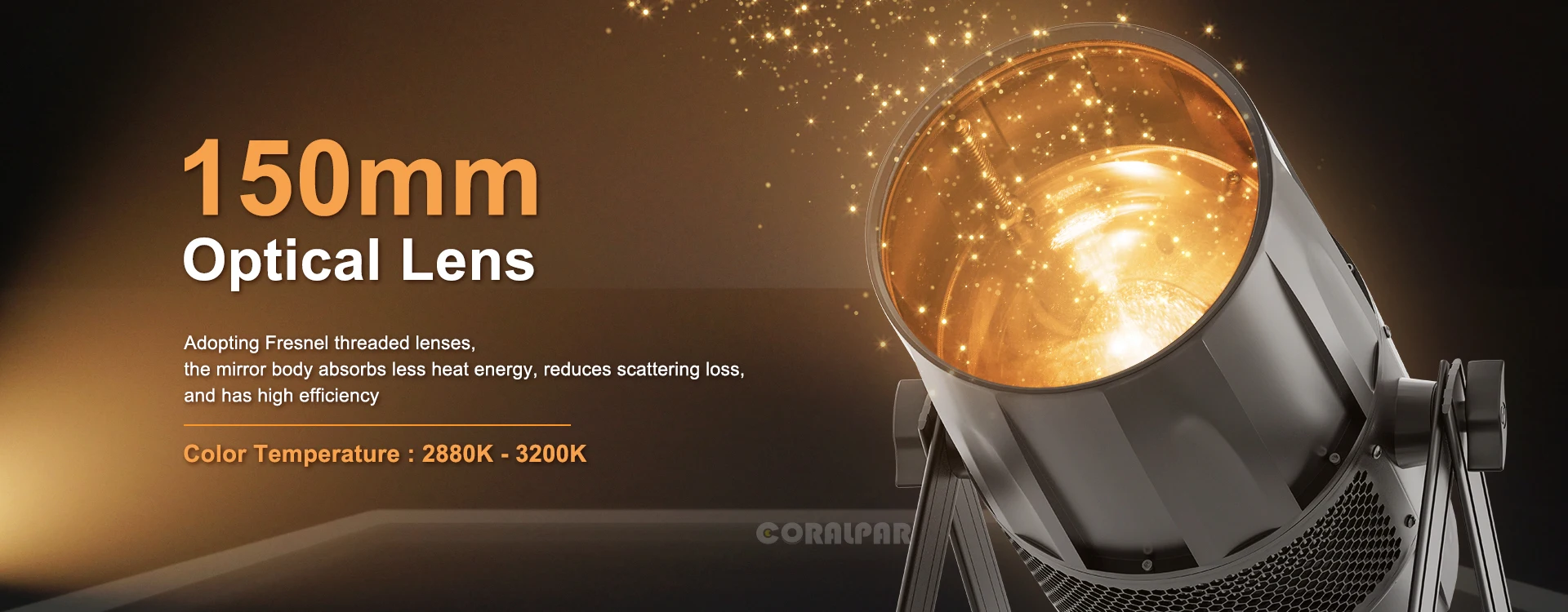 CORALPAR Schneller Versand, wasserdicht, IP65, LED-Zoom und Waschen, 300 W, COB-Par, warmweißes Licht für Disco, Hochzeit, Nachtclub, Theater, Bühne – Detail 6