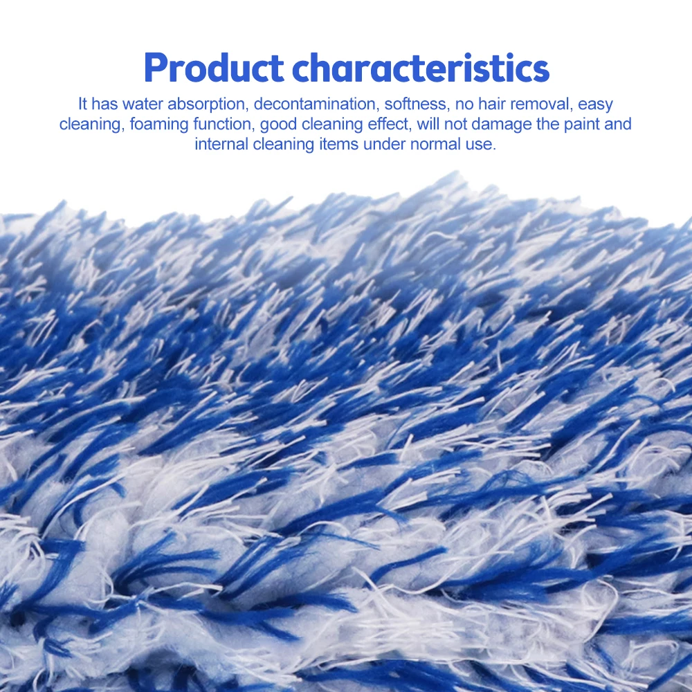 Car Wash Glove Cleaning Sponge Plush Towel Microfiber Wash Mitt Double-faced Glove