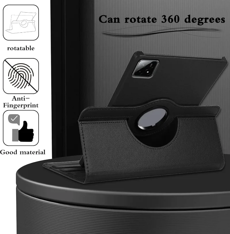 360 Degree Rotating PU Leather Tablet Case with Stand Holder