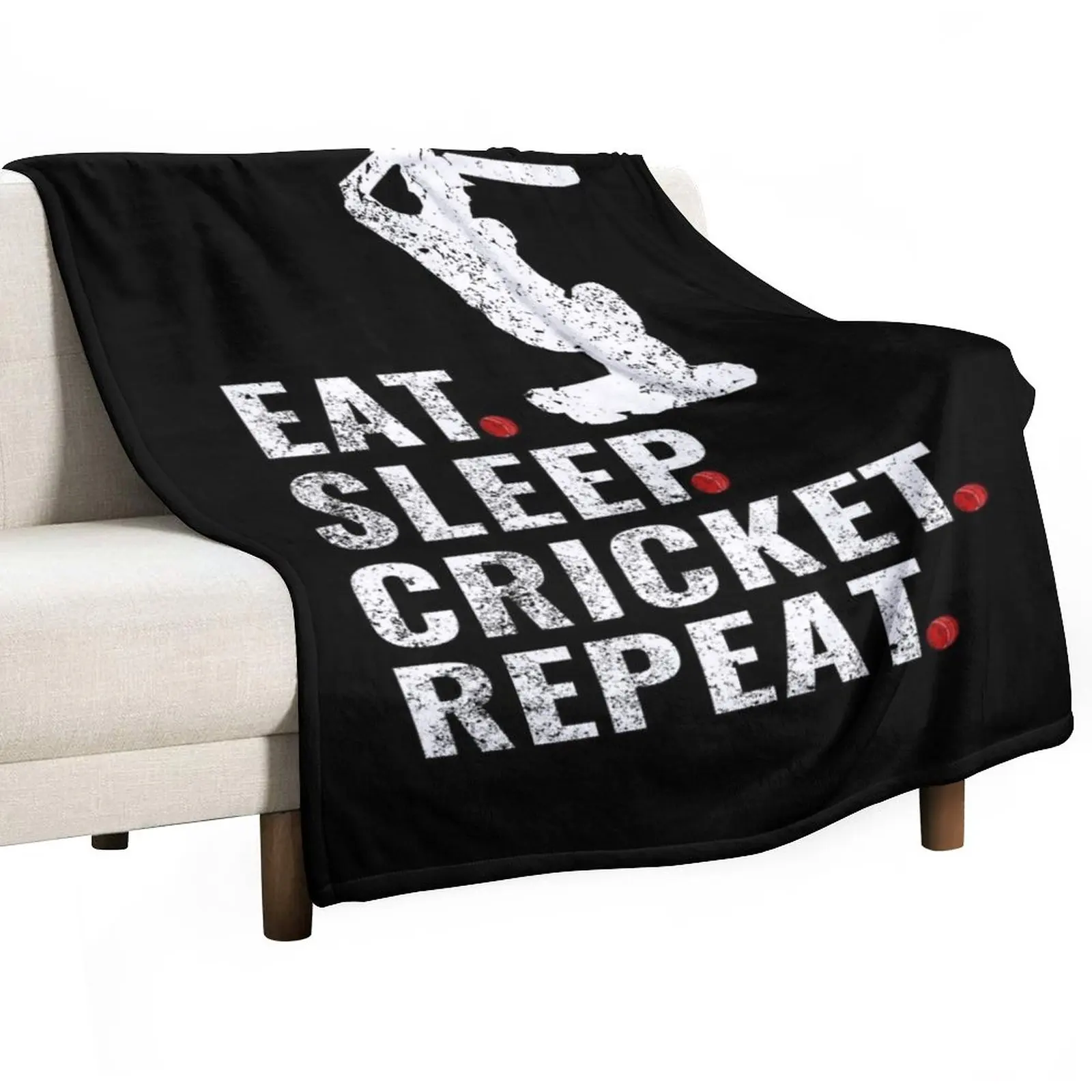 

Eat Sleep Cricket Repeat Throw Blanket For Sofa Thin Blankets Luxury Brand Blanket cosplay anime