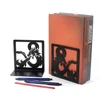 2Pcs Dragon Book Ends Heavy Book Stand Book rack Hollow Iron Bookends Stand Shelf Home Desk Stationery Writing Desk 2