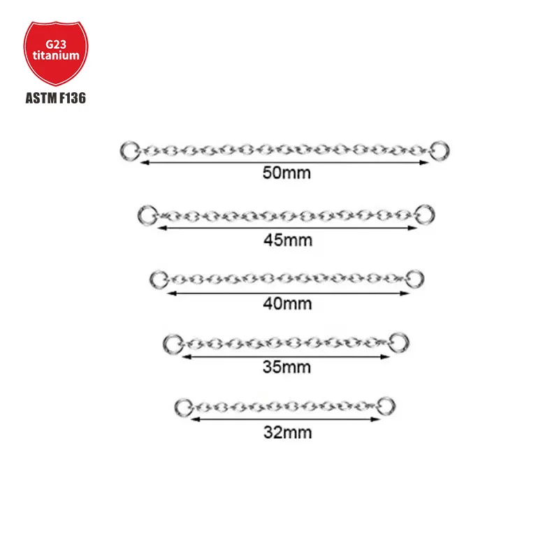 

TA1 Titanium Alloy Chain Nose Ring Nose Stud Ear Stud Diy Nose Chain Body Piercing Jewelry Accessories