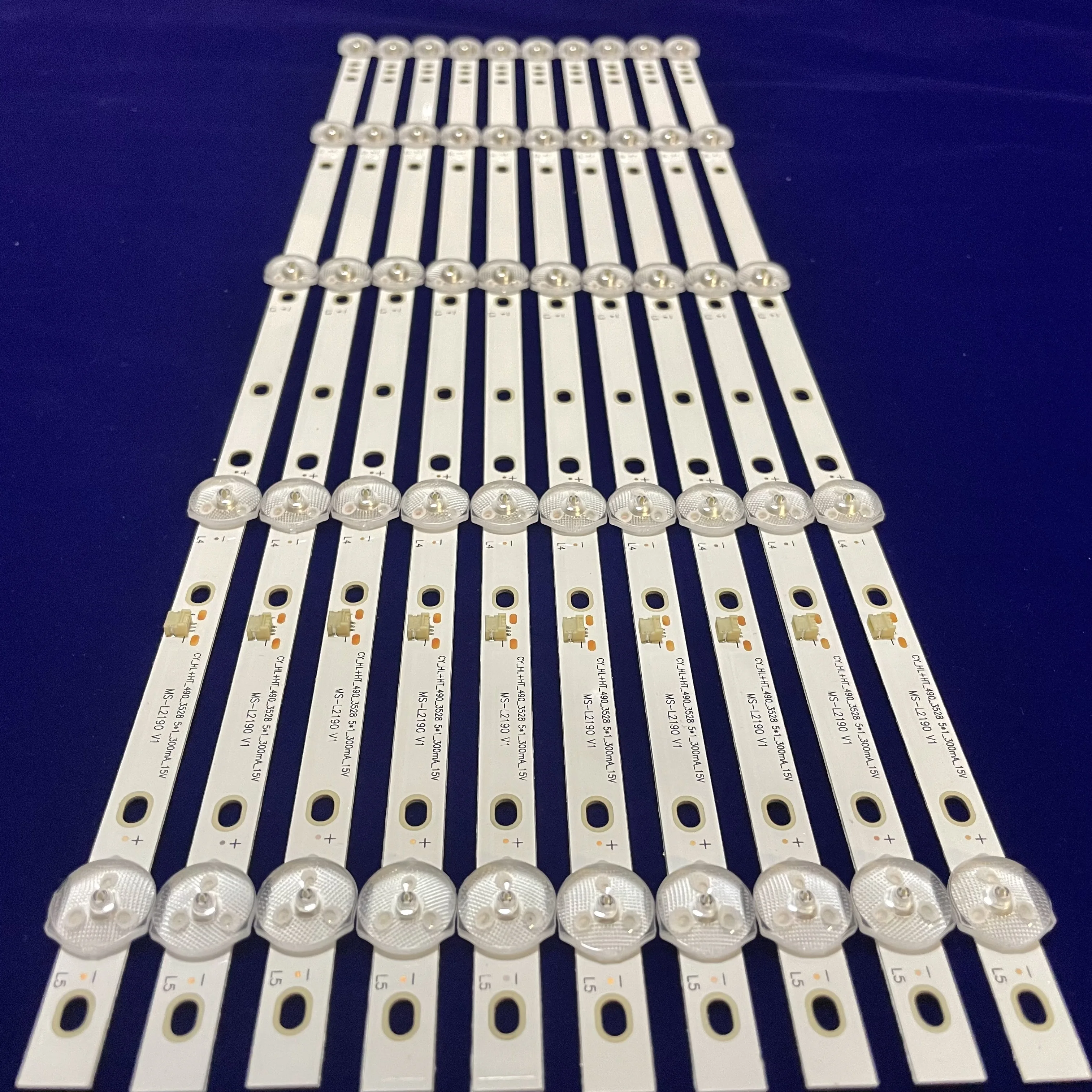 SN50LEDA88/0227 SN50LEDA10/0217 P49L31T2C PT500GT01-1-XL-3 CY_HL+HT_490_3528 5X1_300mA MS-L2190 V1용 LED 백라이트 스트립
