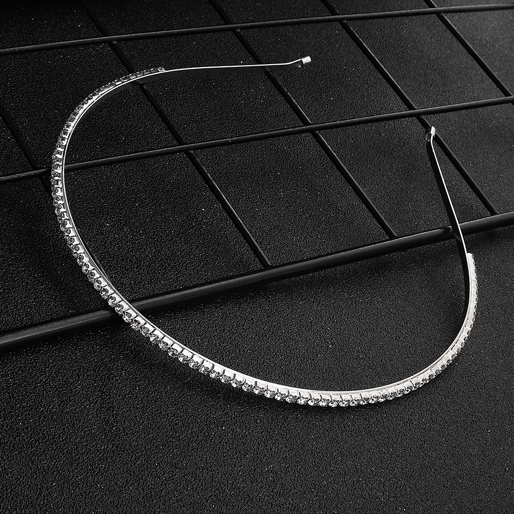 Tägliche einfache vielseitige Damen-Haarbänder, silberne Strasssteine, handgefertigte Krone, Tiara, modische Kopfbedeckung, Accessoire, Geschenk für Freundin – Detail 5