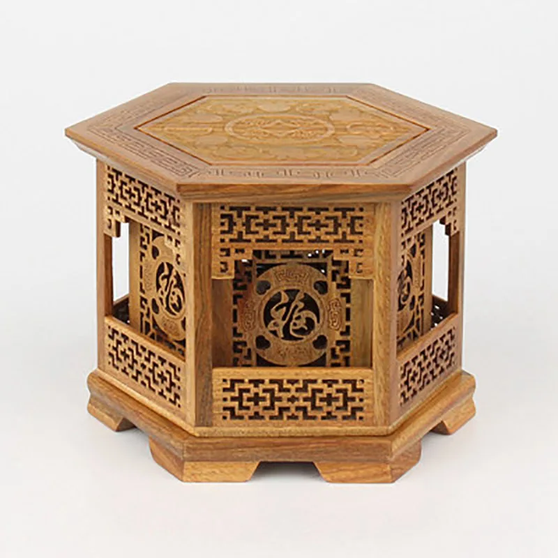 Red Rosewood incense burner, sandalwood box, crafts wood carving ornaments, four-corner double layer incense box