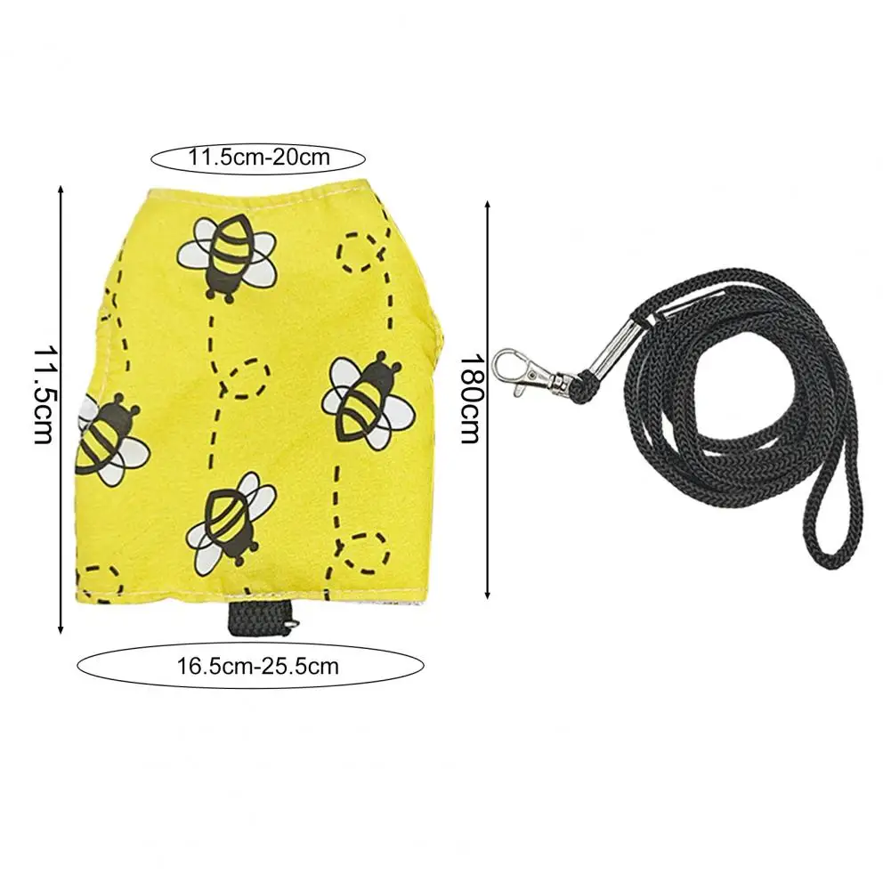 Lizard Leash Clothes Sleeveless Buckle Adjustment Reptile Bearded Dragon Vest Top 2Pcs/Set Small Animals Plush Leash Clothes pet dog leash