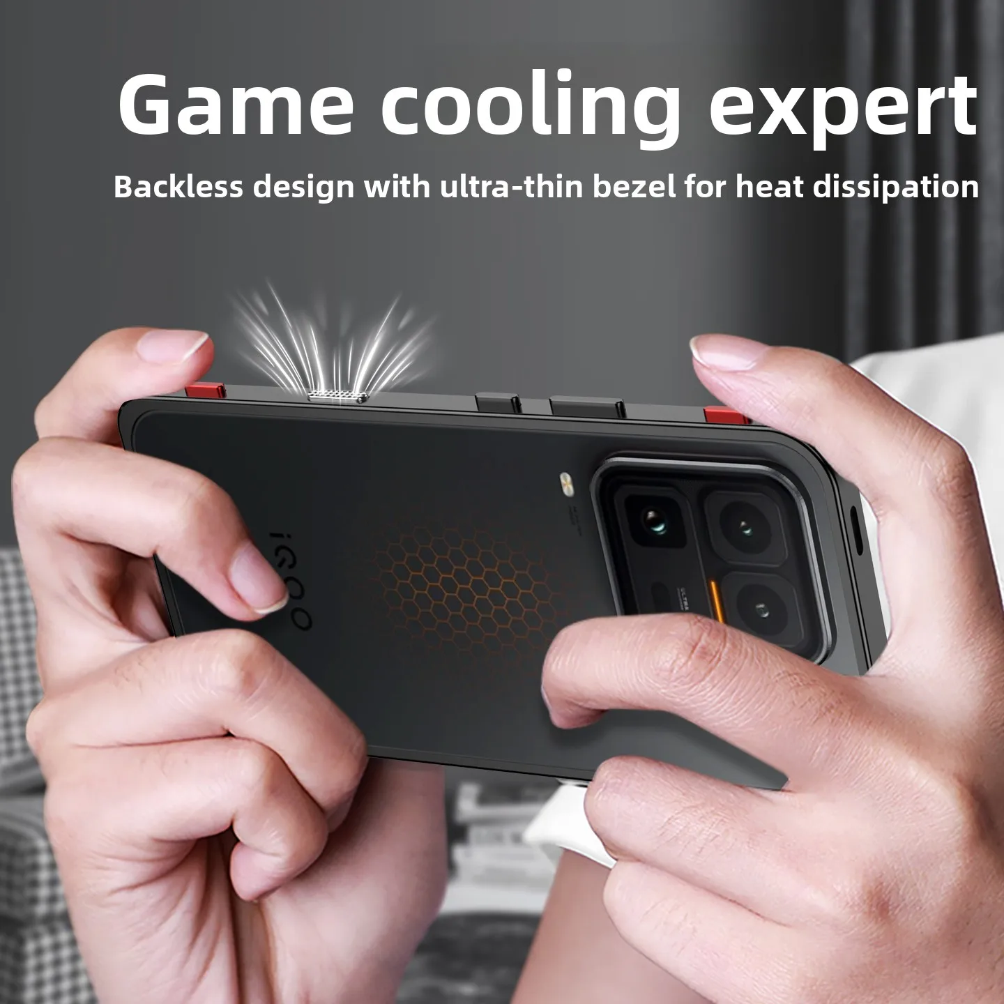 Sleek Ultra-thin Metal Frame Backless Cooling Heat Dissipation Phone Case - Shockproof Protection