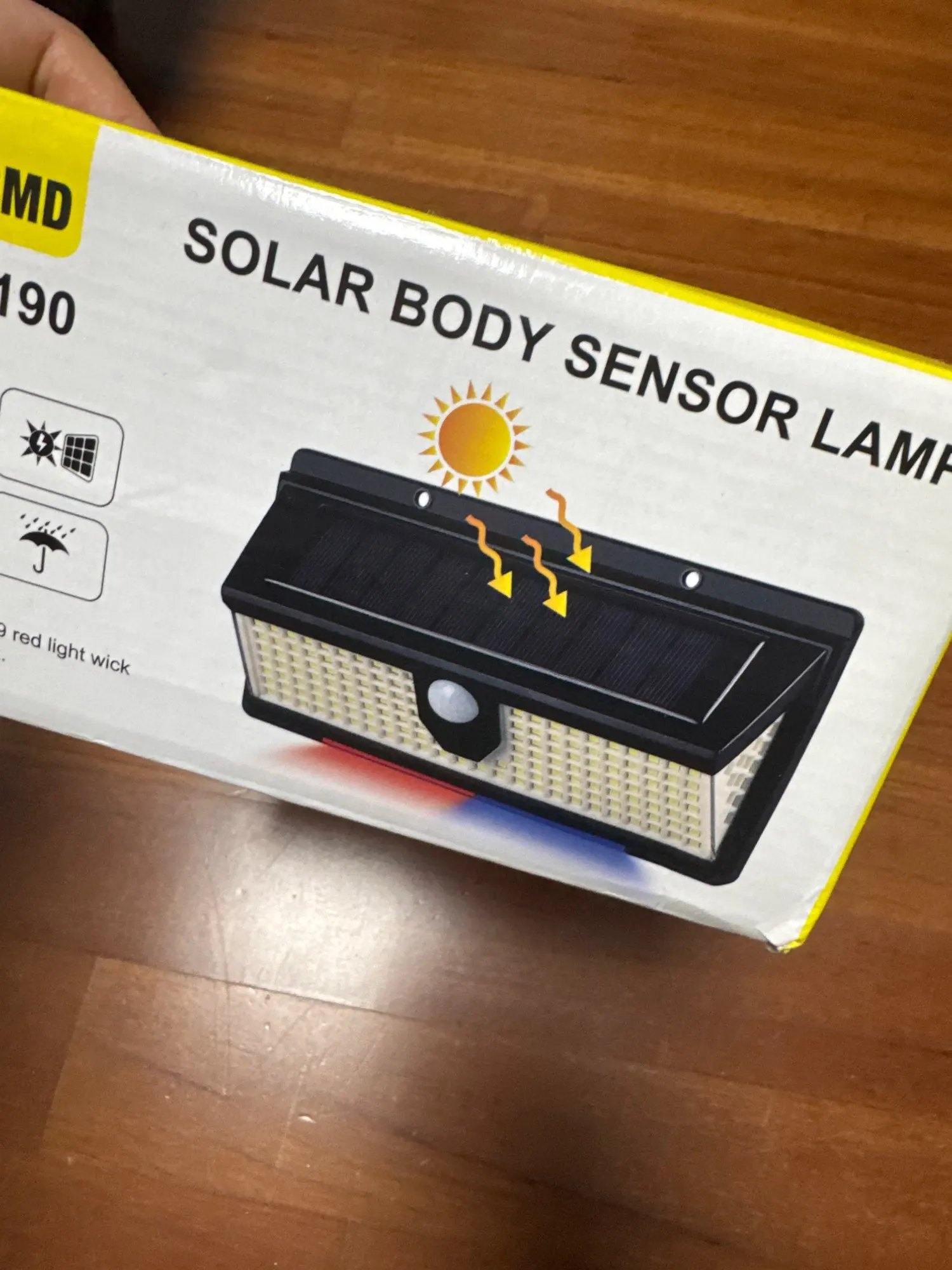 190led Solar Led Light Outdoor Garden Decoration Wall Lamp With 4 Mode IP65 Waterproof Solar Motion Sensor Light For Yard Door photo review