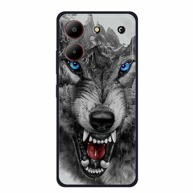 Luxury 6.6 TPU Soft Silicone Back Cover with Floral Cartoon Design