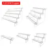 1Sets Acrylic Ladder Display Stand Durable Home Organizer Transparent Storage Rack Adjustable Computer Monitor Model Holder 1