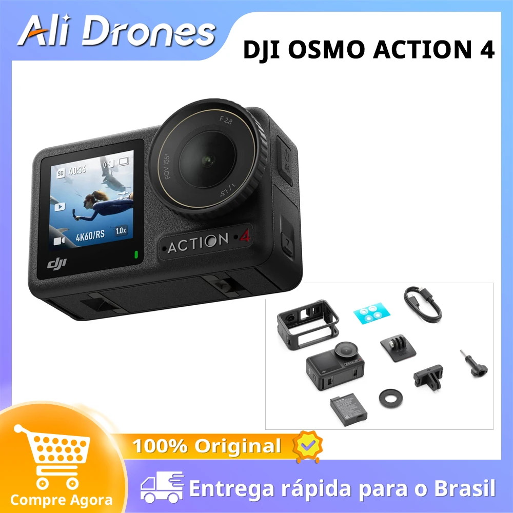 For DJI Action 3 Action 4 Action Camera Waterproof Case Diving 40M Depth  Cold Shoe Opening Design For DJI OSMO Action 3 Action 4 - AliExpress